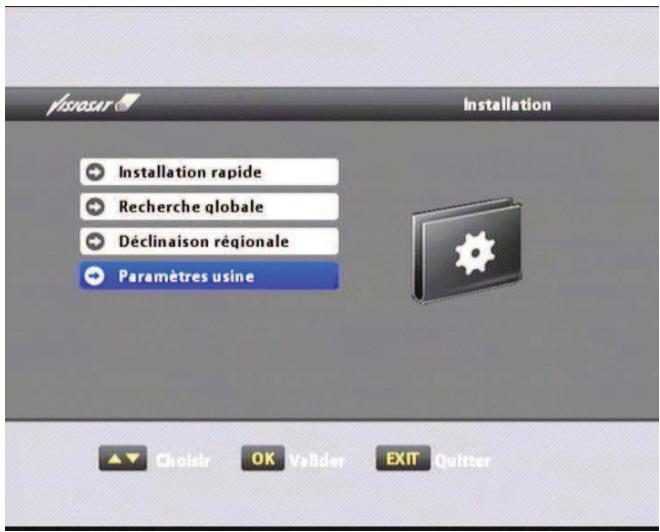 VISIOSAT TELTEOXVEOX - V.3.d Retour aux paramètres usine - 2