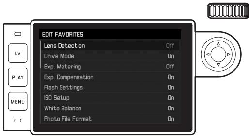 LEICA M TYP 262 - Gestion du menu FAVORITES - 1