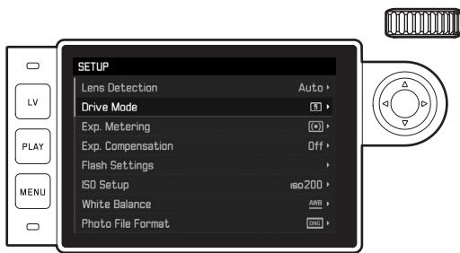 LEICA M-P TYPE 240 - Sélection d'une option de menu - 1
