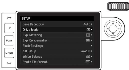 LEICA M10 - Sélection d'une option de menu - 1
