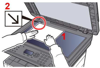 KYOCERA ECOSYS M2540 - Mise en place des originaux sur la glace d'exposition - 1