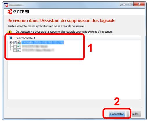 KYOCERA ECOSYS M2540 - Désinstaller le logiciel. - 1
