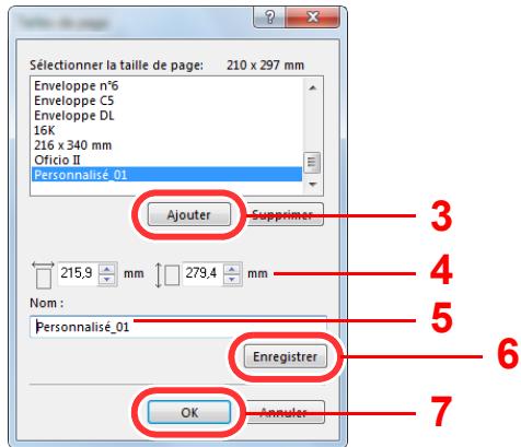 KYOCERA ECOSYS M2540 - Enregister le format de papier. - 2
