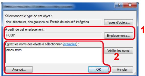 KYOCERA ECOSYS M2135DN - Spécifier l'emplacement. - 1
