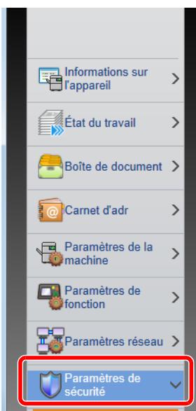 KYOCERA ECOSYS M2135DN - Configurer les paramètres de sécurité. - 1