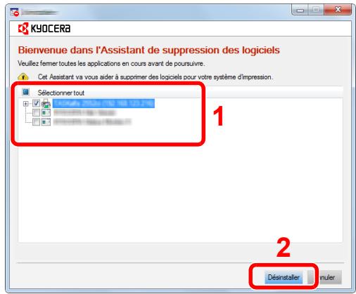 KYOCERA ECOSYS M2135DN - Désinstaller le logiciel. - 1