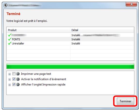KYOCERA ECOSYS M2135DN - Terminer l'installation. - 1
