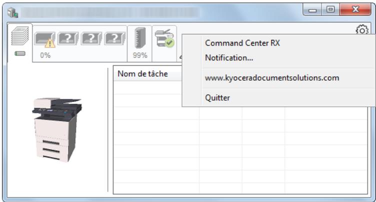 KYOCERA ECOSYS M2135DN - Menu contextuel de status monitor - 1