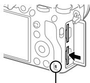 SONY ALPHA 6400 - To remove the memory card - 1
