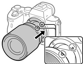 SONY ALPHA 6400 - UCTaHOBtE o6bekTnB, coBMeUaI DBe 6eJIbIe HHeKCHbIe MeTKu (MeTKu KpeJIeHn)Ha o6bekTnBE n KaMepe. - 1