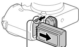 SONY ALPHA 6400 - Per rimuovere il pacco batteria - 1