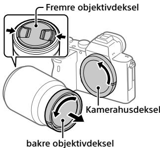 SONY ALPHA A7 III - Fjern kamerahusdekselet fra kameraet og det bakre objektivdekselet fra baksiden av objektivet. - 1
