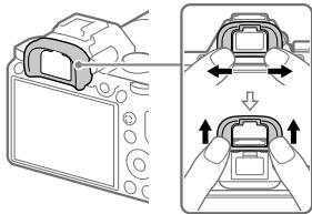 SONY ALPHA A7 III - To remove the eyepiece cup - 1