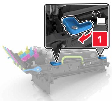 LEXMARK CS410 - CS417DN - Insérez la bouteille de récupération de toner. - 4