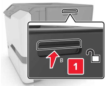 LEXMARK CS410 - CS417DN - Ouvrez la porte B. - 1