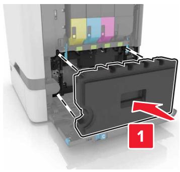 LEXMARK CS410 - CS417DN - Insérez la bouteille de récupération de toner. - 8