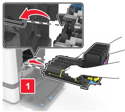 LEXMARK MS810 - MS811 - MS812D - MS817DN - MS818DN - Insérez la bouteille de réception de toner. - 13
