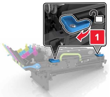 LEXMARK MS810 - MS811 - MS812D - MS817DN - MS818DN - Insérez la bouteille de réception de toner. - 7