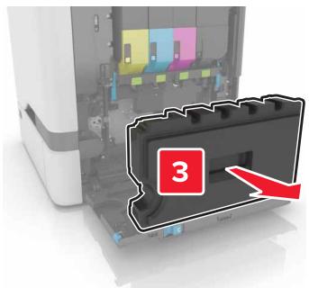LEXMARK MS810 - MS811 - MS812D - MS817DN - MS818DN - Insérez la bouteille de réception de toner. - 3