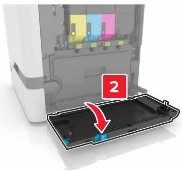 LEXMARK CX317DN - Insérez la bouteille de réception de toner. - 2