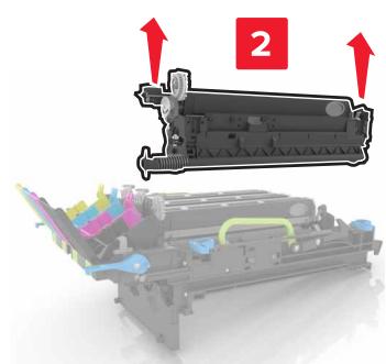 LEXMARK CX317DN - Insérez la bouteille de réception de toner. - 8