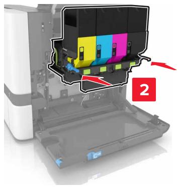 LEXMARK CX317DN - Insérez la bouteille de réception de toner. - 14
