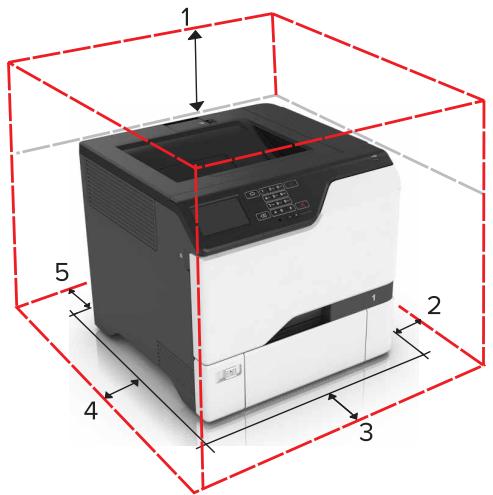 LEXMARK CX317DN - Sélection d'un emplacement pour l'imprimante - 3
