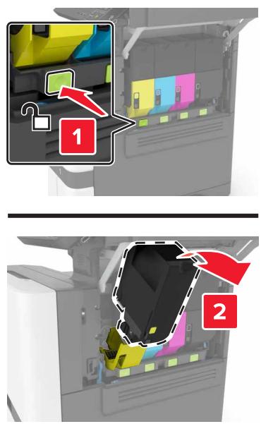 LEXMARK CS720DE - CS725 - CS727DE - CS728DE - Retirez la cartouche de toner. - 1