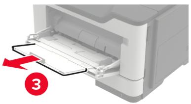 LEXMARK CX410 - Ouvrez le chargeur multifonction. - 2