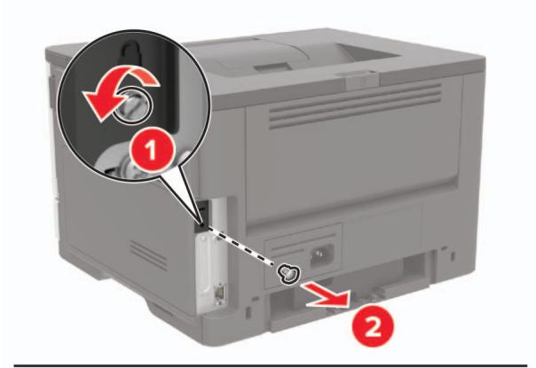 LEXMARK CX410 - Installation d'une carte mémoire - 2