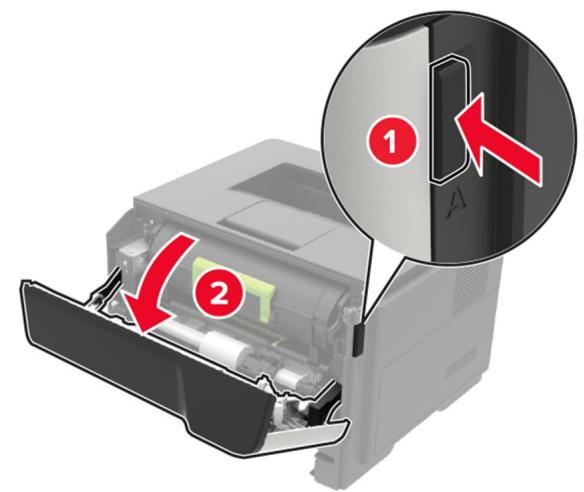 LEXMARK MX421ADE - Ouvrez la porte A. - 1