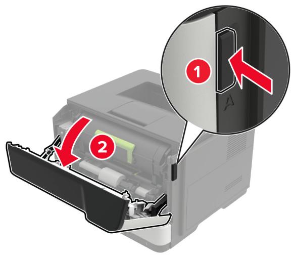 LEXMARK MX421ADE - Ouvrez la porte A. - 1