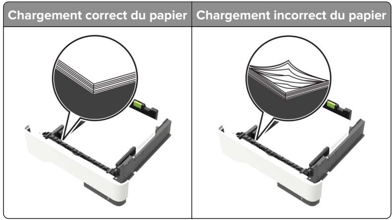 LEXMARK CX820 - CX825 - CX827DE - Chargez le papier correctement - 1