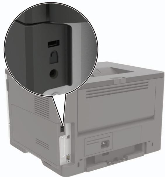 LEXMARK CX820 - CX825 - CX827DE - Emplacement du logement de sécurité - 1
