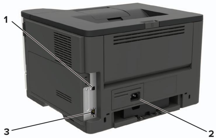 LEXMARK CX820 - CX825 - CX827DE - Connexion des câbles - 4