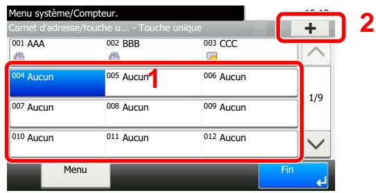 KYOCERA ECOSYS M2635DN  -  ECOSYS M2640IDW - Ajouter des touches uniques. - 1