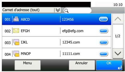 KYOCERA ECOSYS M2635DN  -  ECOSYS M2640IDW - Modifier les informations enregistrées. - 1