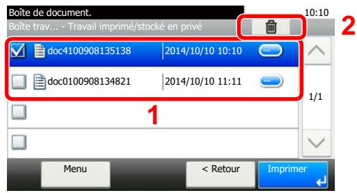 KYOCERA ECOSYS M2635DN  -  ECOSYS M2640IDW - Supprimer le document. - 1