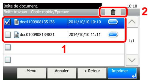 KYOCERA ECOSYS M2635DN  -  ECOSYS M2640IDW - Supprimer le document. - 1