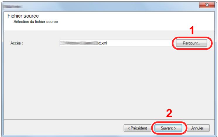 KYOCERA ECOSYS M2040DN - Inscription des données du carnet d'adresses sur la machine - 6