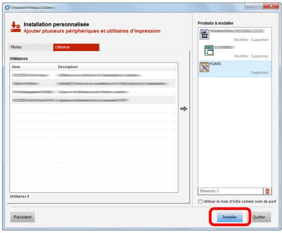 KYOCERA ECOSYS M2040DN - Cliquer sur [Installer]. - 1