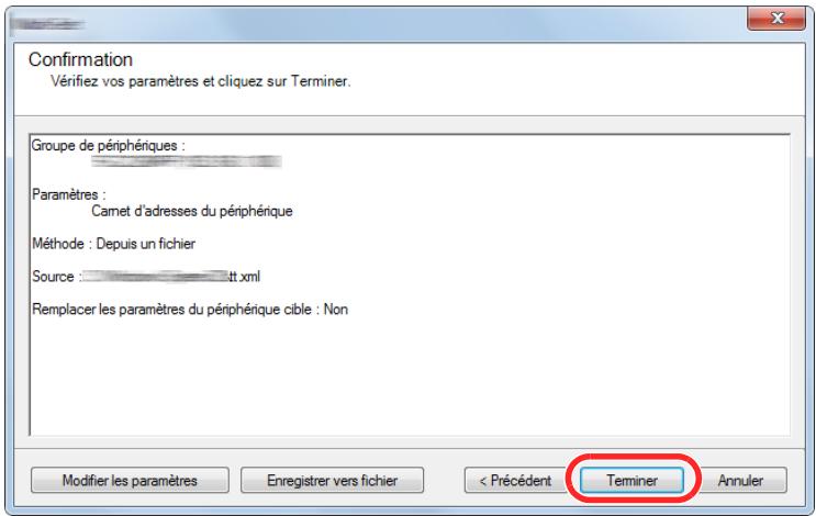 KYOCERA ECOSYS M2040DN - Inscription des données du carnet d'adresses sur la machine - 7