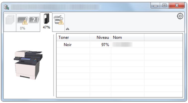 KYOCERA ECOSYS M2040DN - Onglet État cartouche - 1