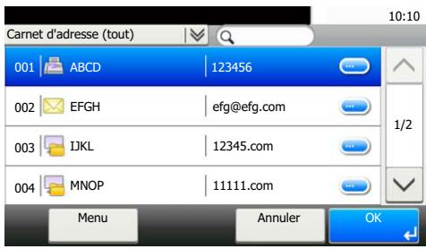 KYOCERA ECOSYS M2040DN - Modifier les informations enregistrées. - 1