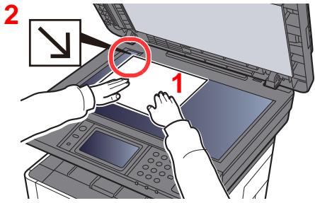 KYOCERA ECOSYS M2040DN - Mise en place des originaux sur la glace d'exposition - 1
