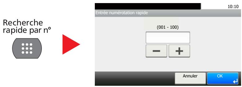 KYOCERA ECOSYS M3040DN  -  ECOSYS M3040IDN - Utilisation de la touche [Recherche rapide par n°] - 1