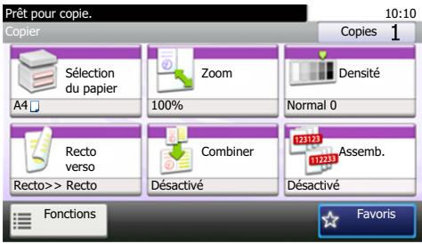 KYOCERA ECOSYS M3040DN - ECOSYS M3040IDN - Affichage des touches ne pouvant pas être réglées - 1