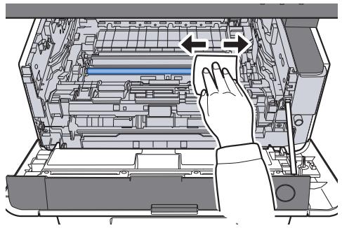 KYOCERA ECOSYS M3040DN - ECOSYS M3040IDN - Utiliser un chiffon propre sans peluches pour retirer la saleté et la poussière du rouleau de réglage métallique. - 1
