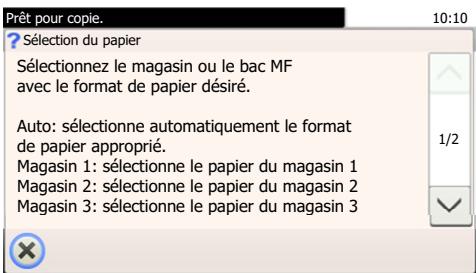 KYOCERA ECOSYS P4040DN - Afficher l'écran de sélection du papier. - 2