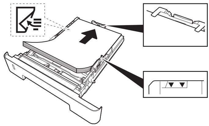 KYOCERA ECOSYS P4040DN - Régler le guide de la longueur du papier jusqu'au format de papier désiré. - 4